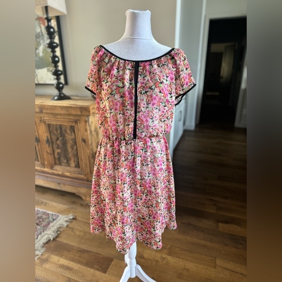 Cottagecore Madison Leigh Floral Sheer Dress 10 Large L - Picture 7 of 13